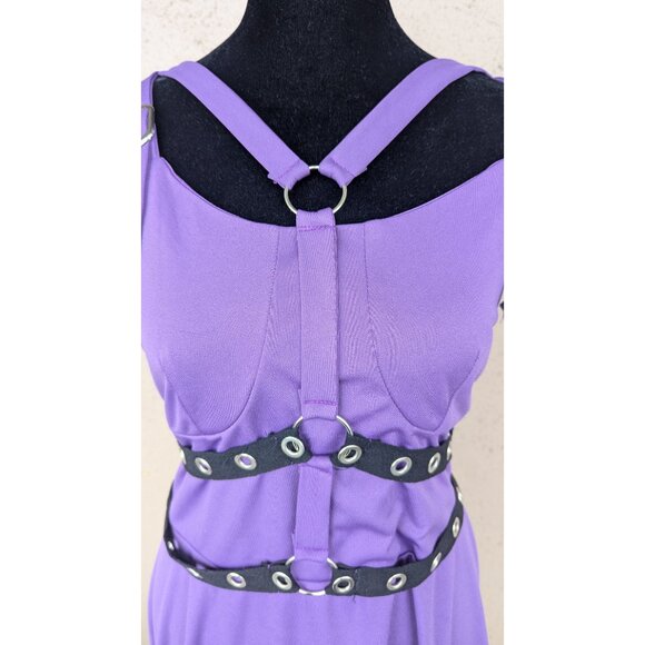💜✨NWOT Edgy Purple Strappy Dress - Picture 4 of 8